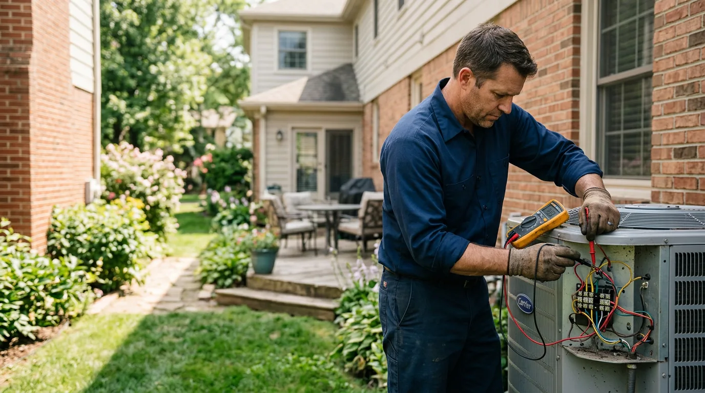 HVAC technician working near Indianola, MS